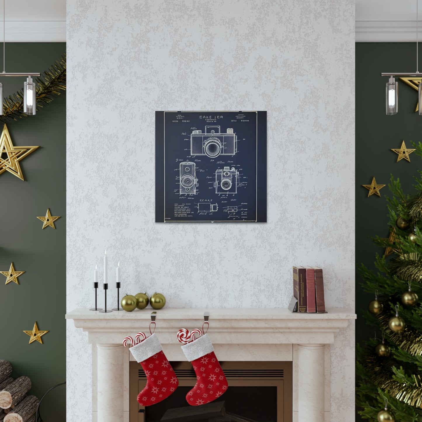 fə-ˈtä-grə-fər | Camera Aperture Technical Schematics | Canvas Gallery Wraps | AI Design Concepts | Version 11