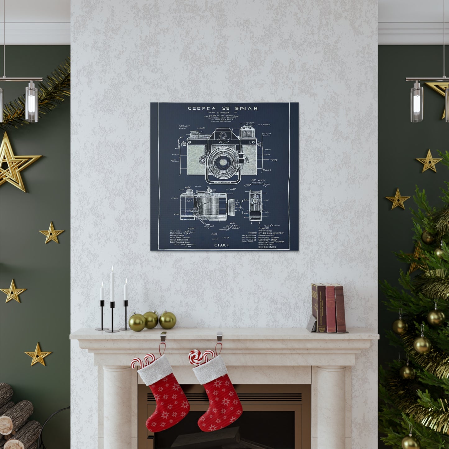 fə-ˈtä-grə-fər | Camera Aperture Technical Schematics | Canvas Gallery Wraps | AI Design Concepts | Version 10