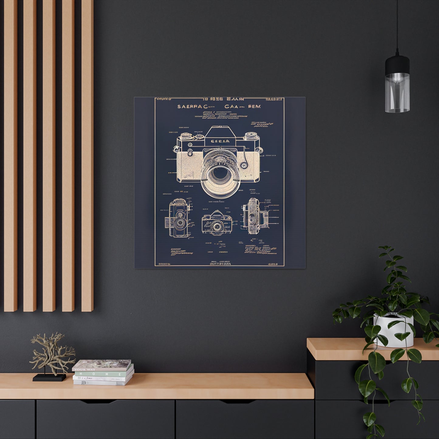fə-ˈtä-grə-fər | Camera Aperture Technical Schematics | Canvas Gallery Wraps | AI Design Concepts | Version 5