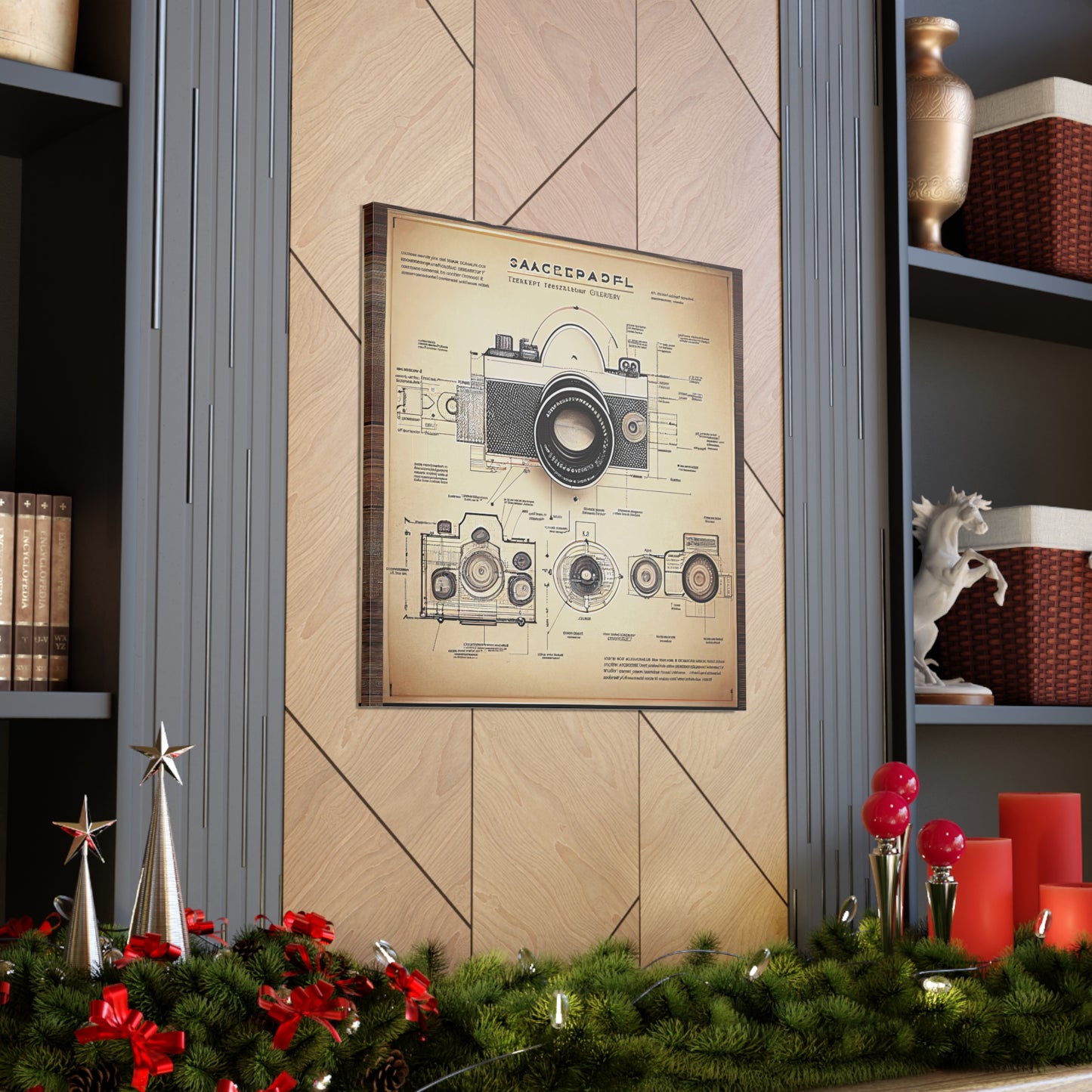 fə-ˈtä-grə-fər | Camera Aperture Technical Schematics | Canvas Gallery Wraps | AI Design Concepts | Version 15