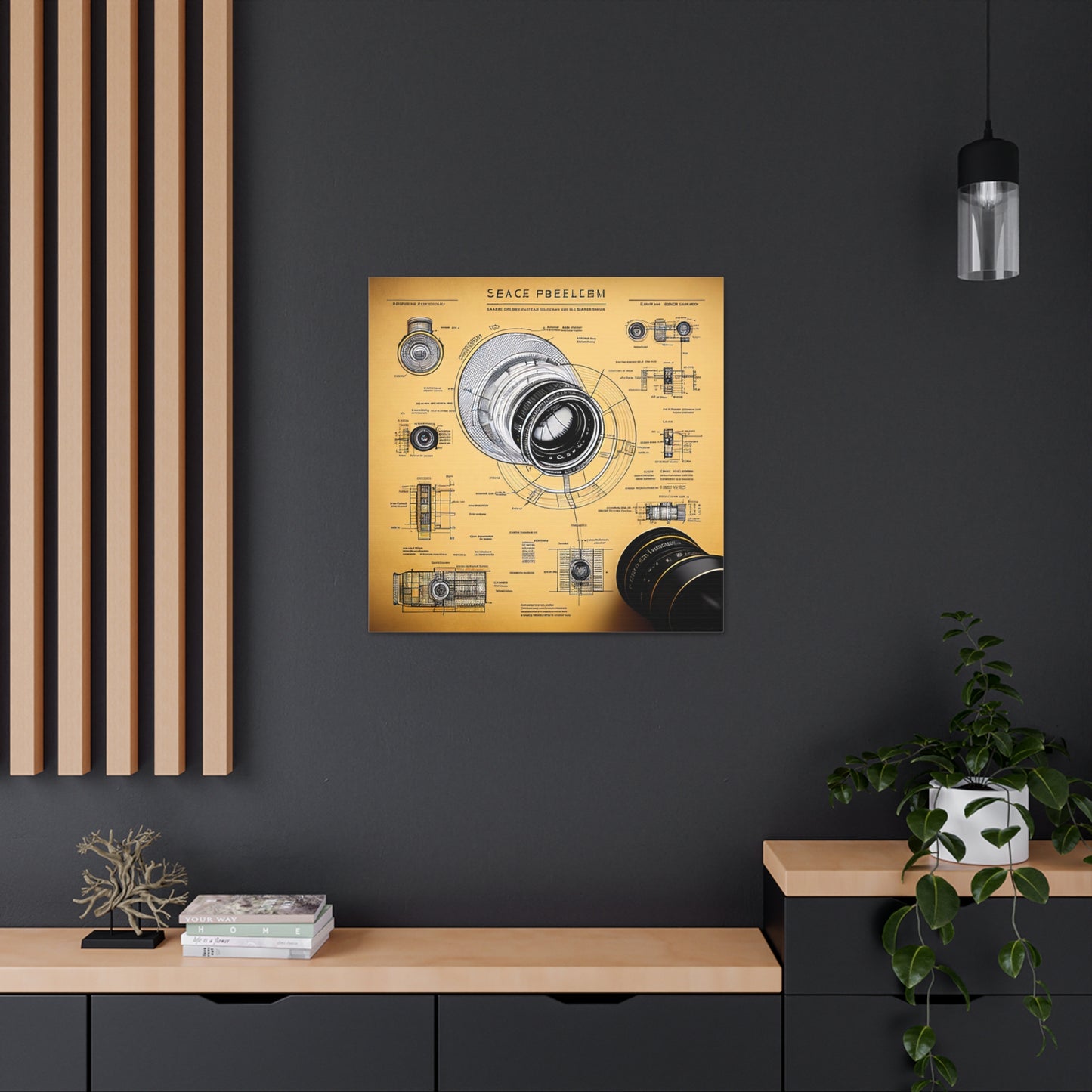 fə-ˈtä-grə-fər | Camera Aperture Technical Schematics | Canvas Gallery Wraps | AI Design Concepts | Version 2