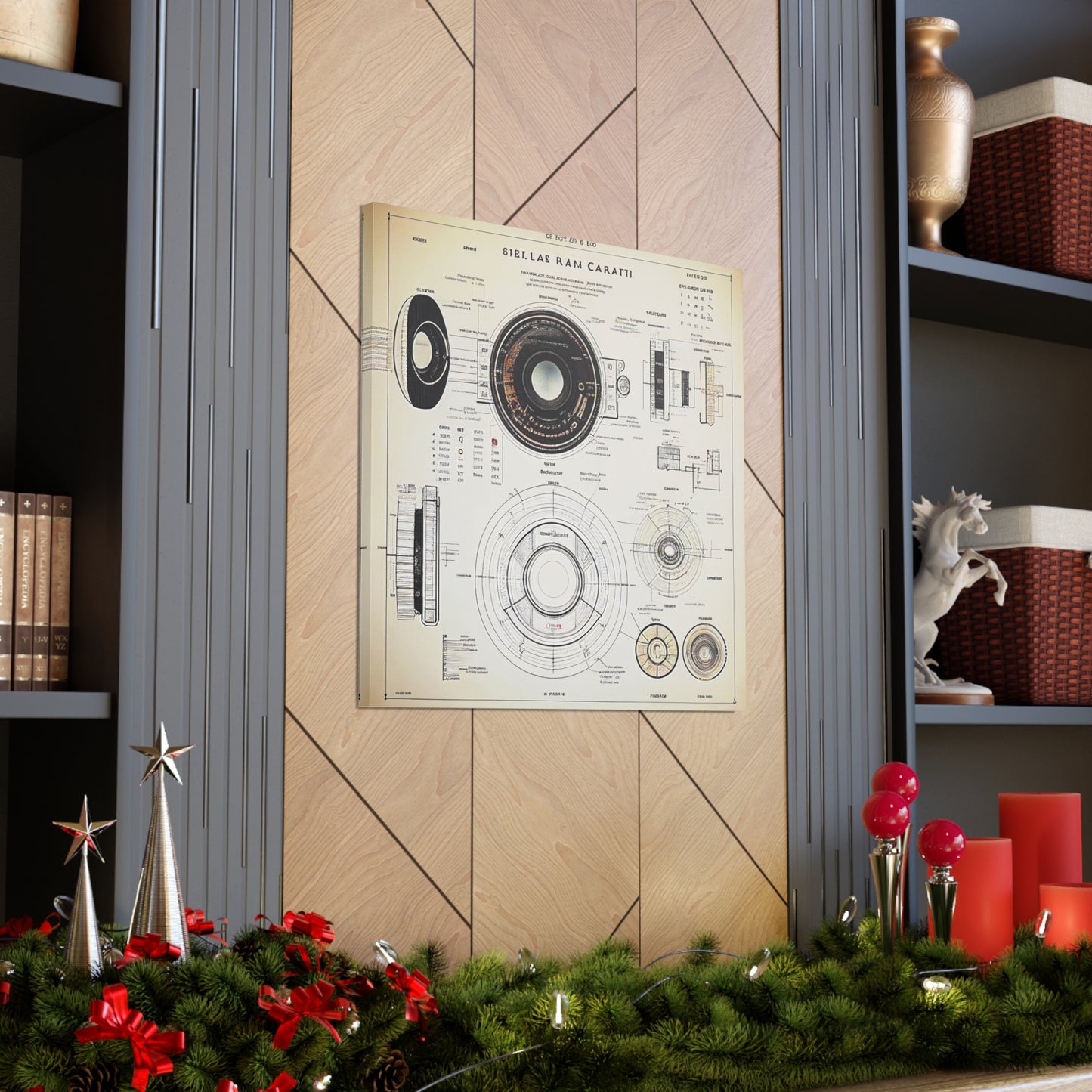 fə-ˈtä-grə-fər | Camera Aperture Technical Schematics | Canvas Gallery Wraps | AI Design Concepts | Version 13