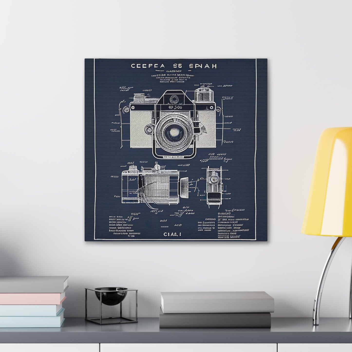 fə-ˈtä-grə-fər | Camera Aperture Technical Schematics | Canvas Gallery Wraps | AI Design Concepts | Version 10