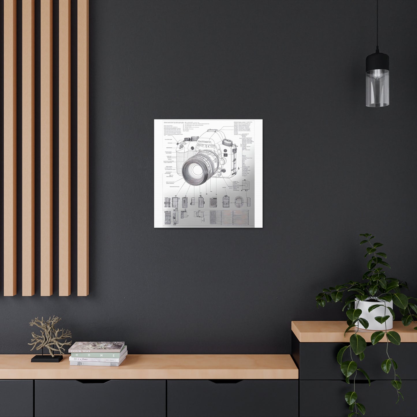 fə-ˈtä-grə-fər | Camera Aperture Technical Schematics | Canvas Gallery Wraps | AI Design Concepts | Version 8