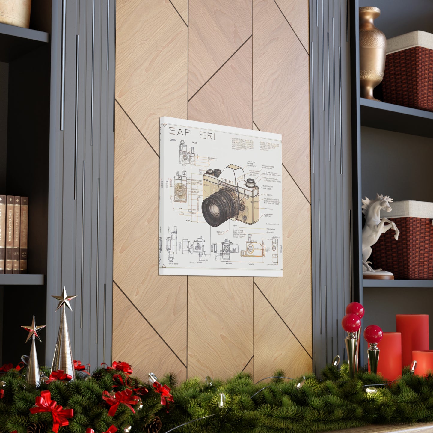 fə-ˈtä-grə-fər | Camera Aperture Technical Schematics | Canvas Gallery Wraps | AI Design Concepts | Version 12