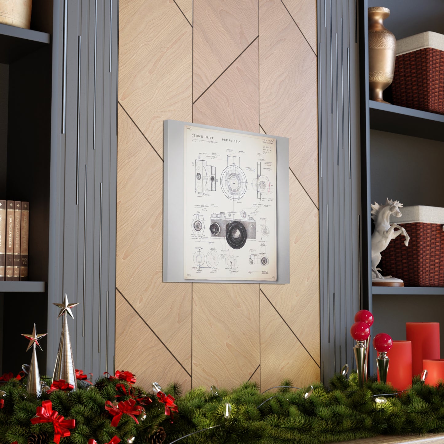 fə-ˈtä-grə-fər | Camera Aperture Technical Schematics | Canvas Gallery Wraps | AI Design Concepts | Version 3