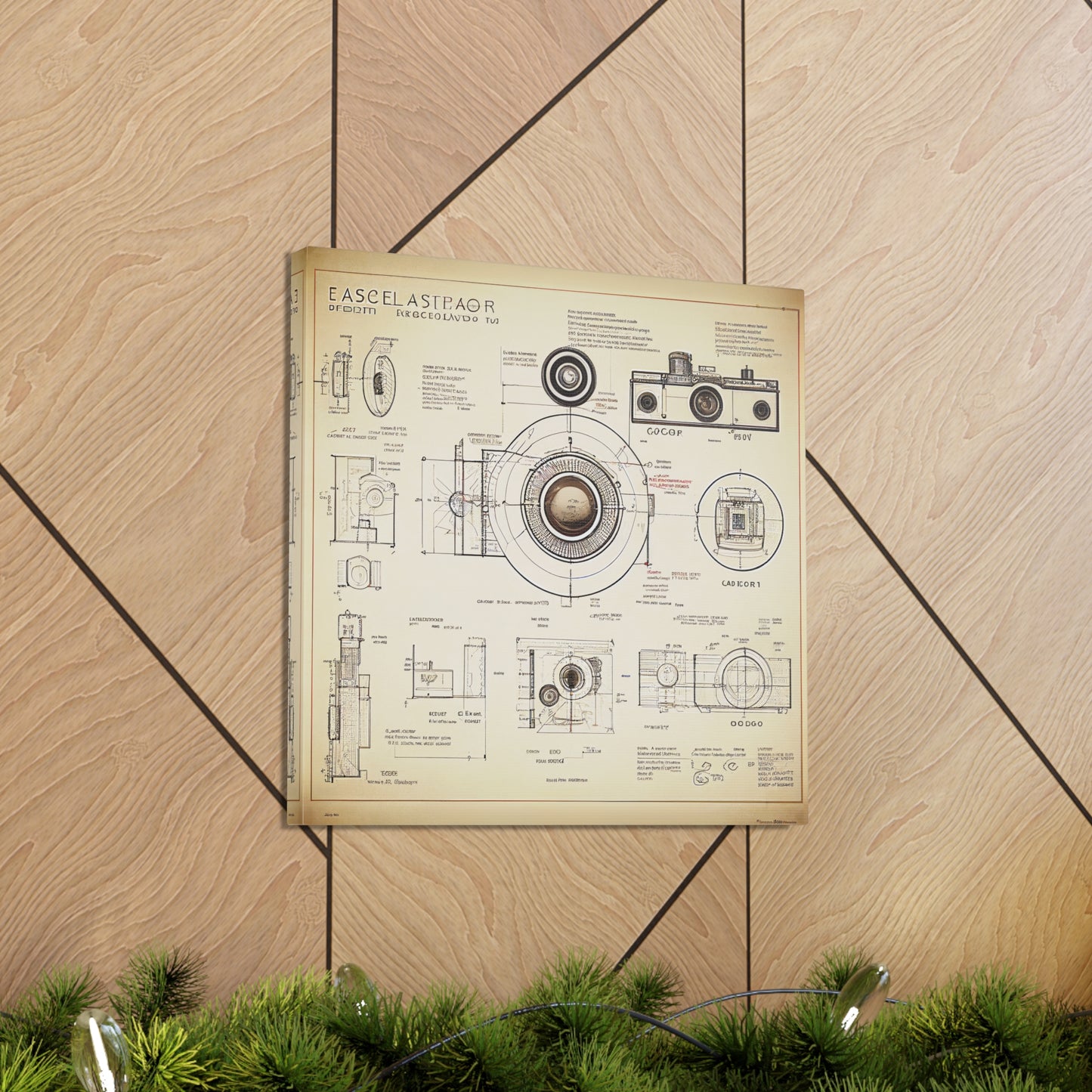 fə-ˈtä-grə-fər | Camera Aperture Technical Schematics | Canvas Gallery Wraps | AI Design Concepts | Version 1