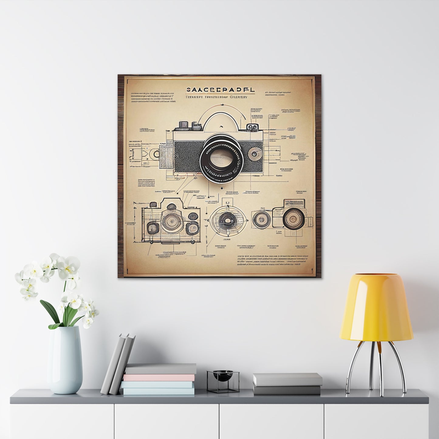fə-ˈtä-grə-fər | Camera Aperture Technical Schematics | Canvas Gallery Wraps | AI Design Concepts | Version 15