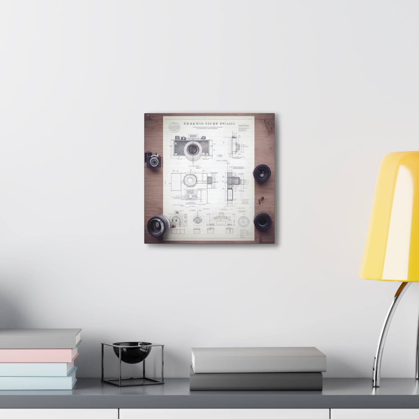 fə-ˈtä-grə-fər | Camera Aperture Technical Schematics | Canvas Gallery Wraps | AI Design Concepts | Version 14