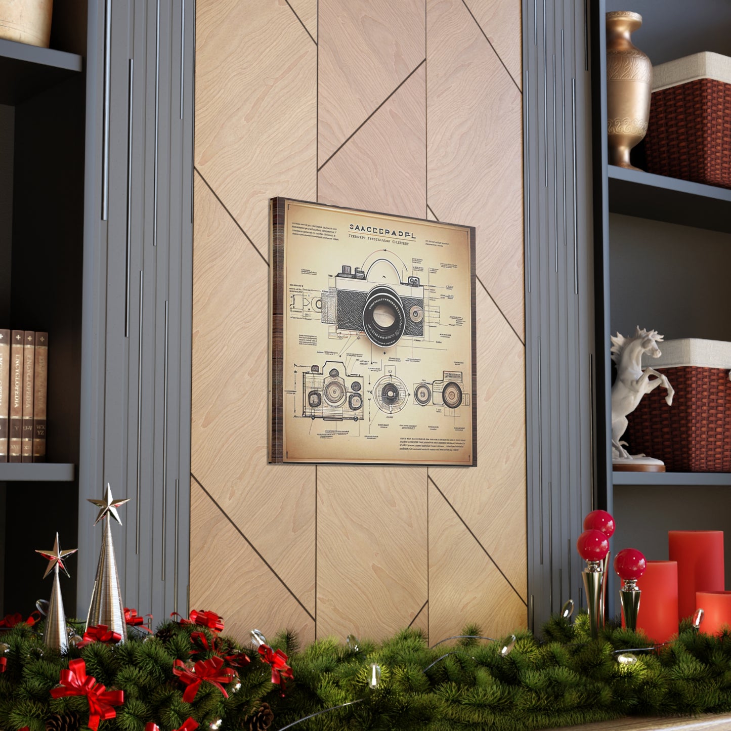 fə-ˈtä-grə-fər | Camera Aperture Technical Schematics | Canvas Gallery Wraps | AI Design Concepts | Version 15