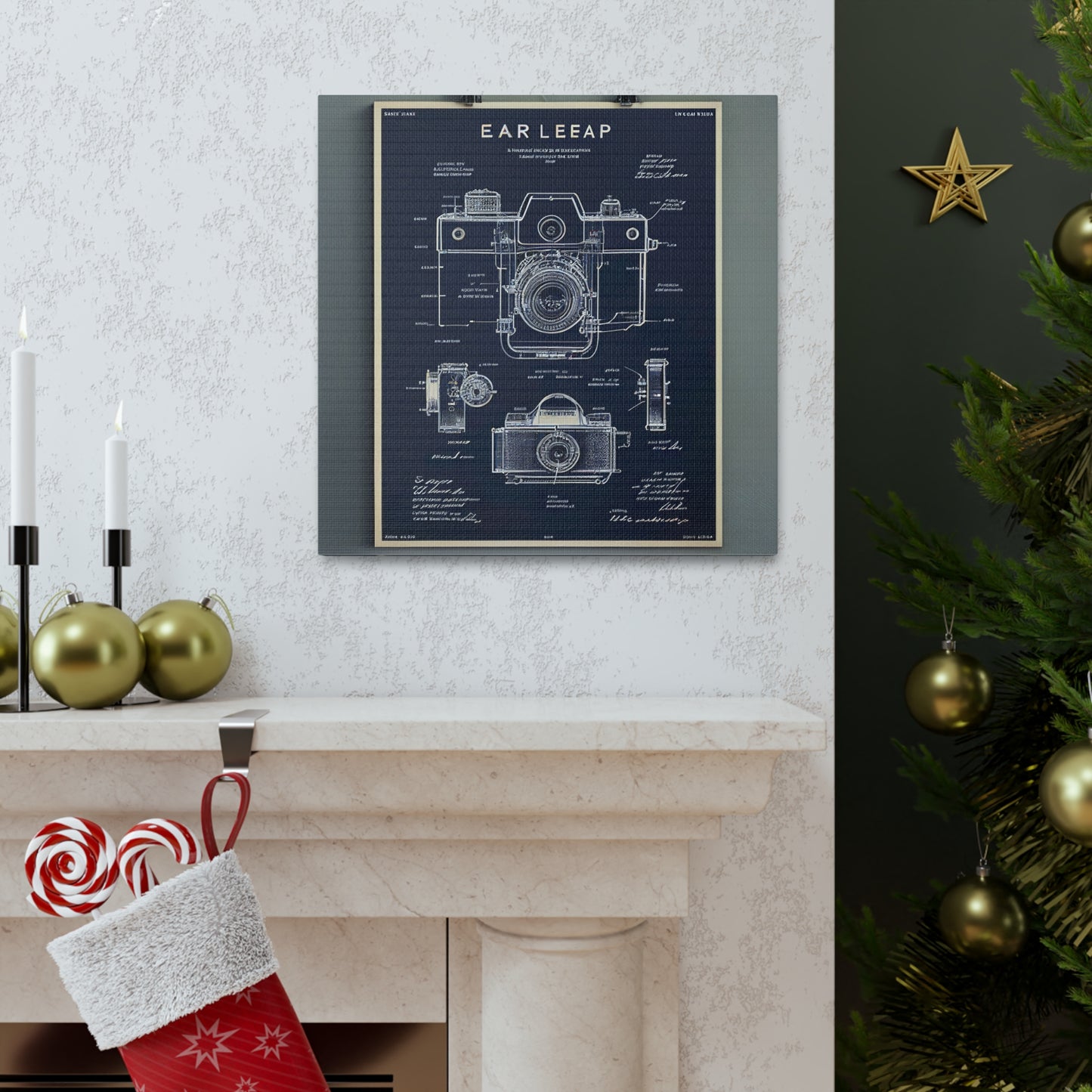 fə-ˈtä-grə-fər | Camera Aperture Technical Schematics | Canvas Gallery Wraps | AI Design Concepts | Version 7