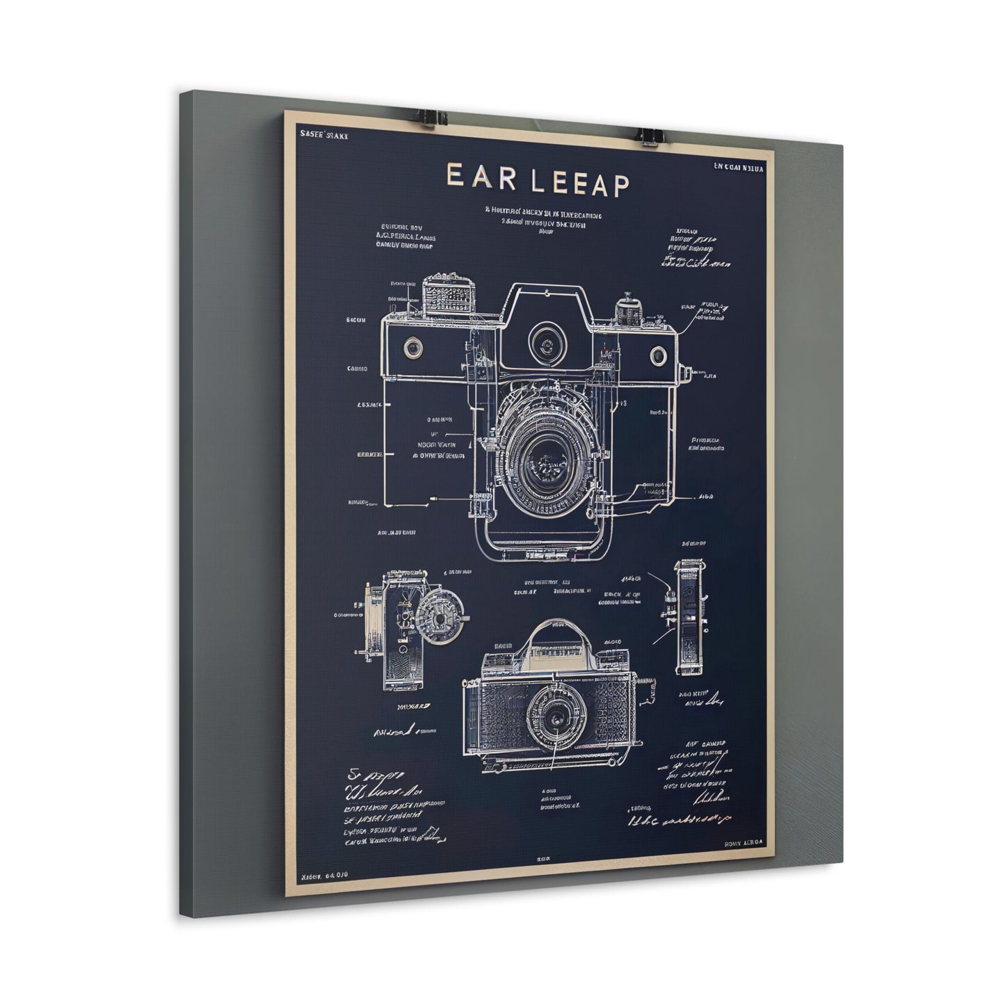 fə-ˈtä-grə-fər | Camera Aperture Technical Schematics | Canvas Gallery Wraps | AI Design Concepts | Version 7