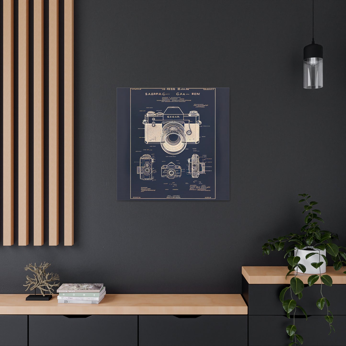 fə-ˈtä-grə-fər | Camera Aperture Technical Schematics | Canvas Gallery Wraps | AI Design Concepts | Version 5