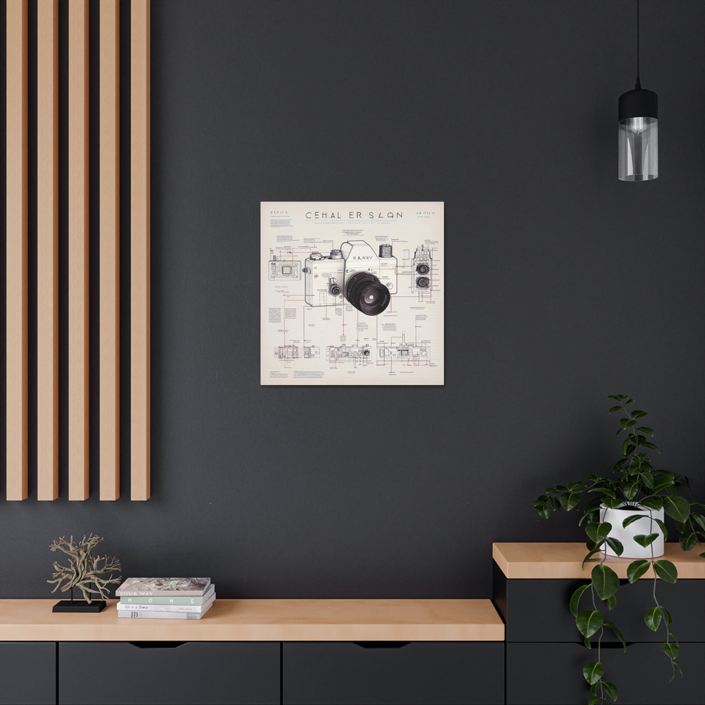 fə-ˈtä-grə-fər | Camera Aperture Technical Schematics | Canvas Gallery Wraps | AI Design Concepts | Version 17