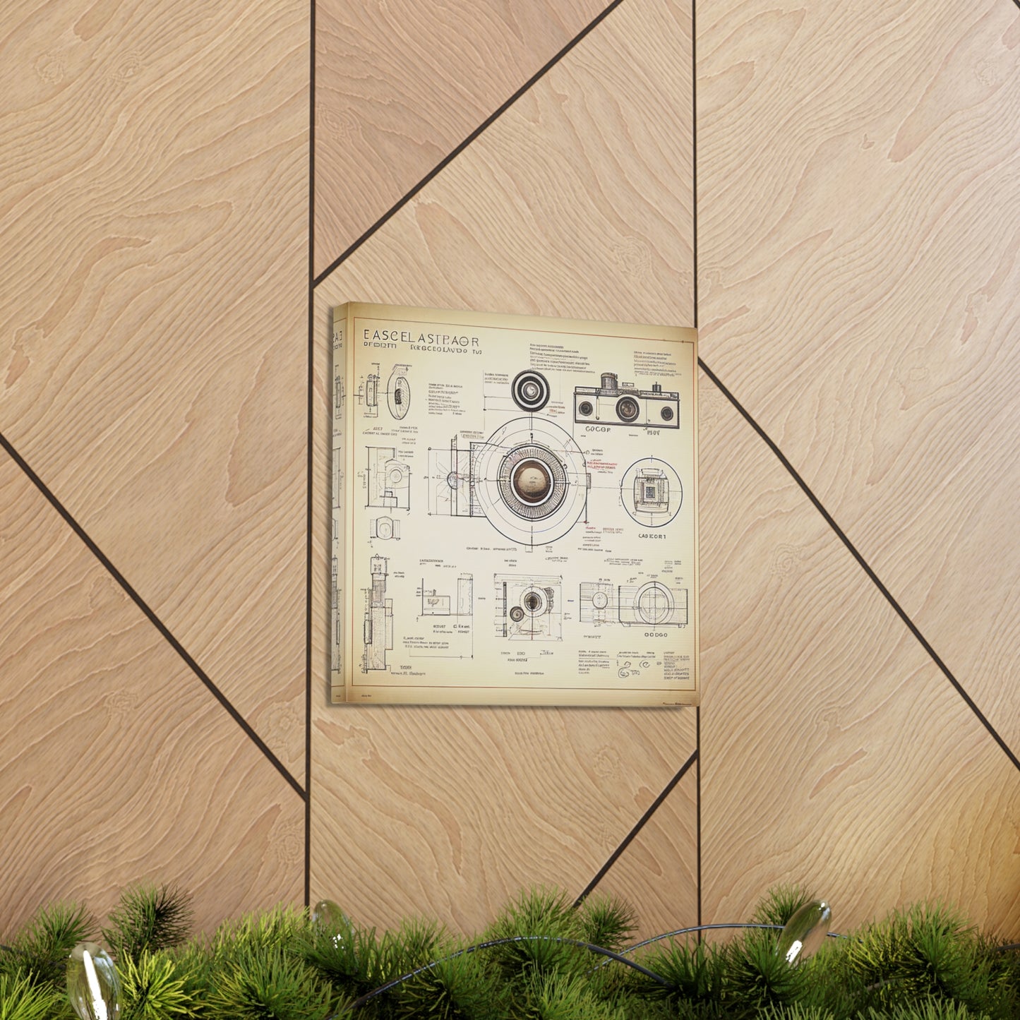 fə-ˈtä-grə-fər | Camera Aperture Technical Schematics | Canvas Gallery Wraps | AI Design Concepts | Version 1