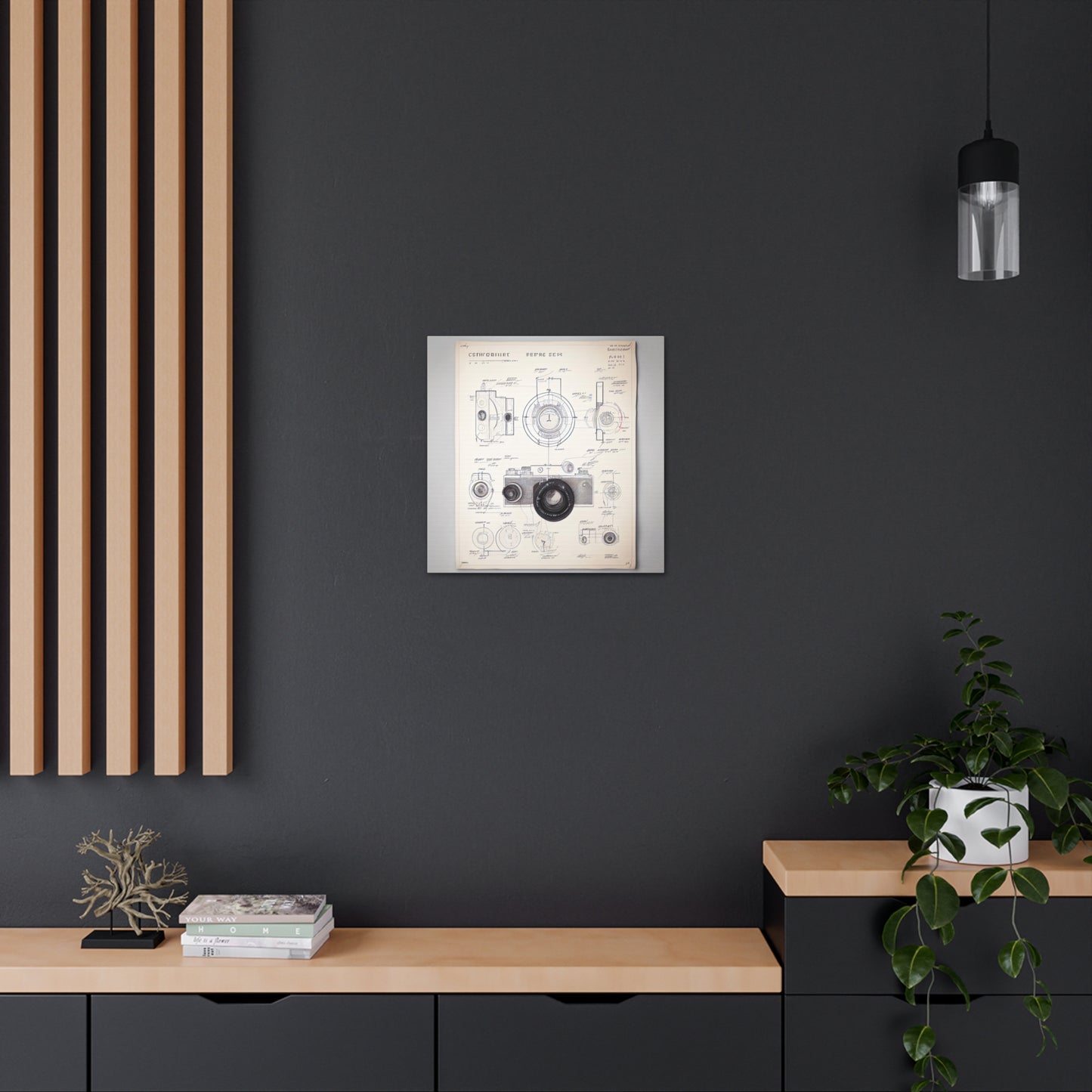 fə-ˈtä-grə-fər | Camera Aperture Technical Schematics | Canvas Gallery Wraps | AI Design Concepts | Version 3