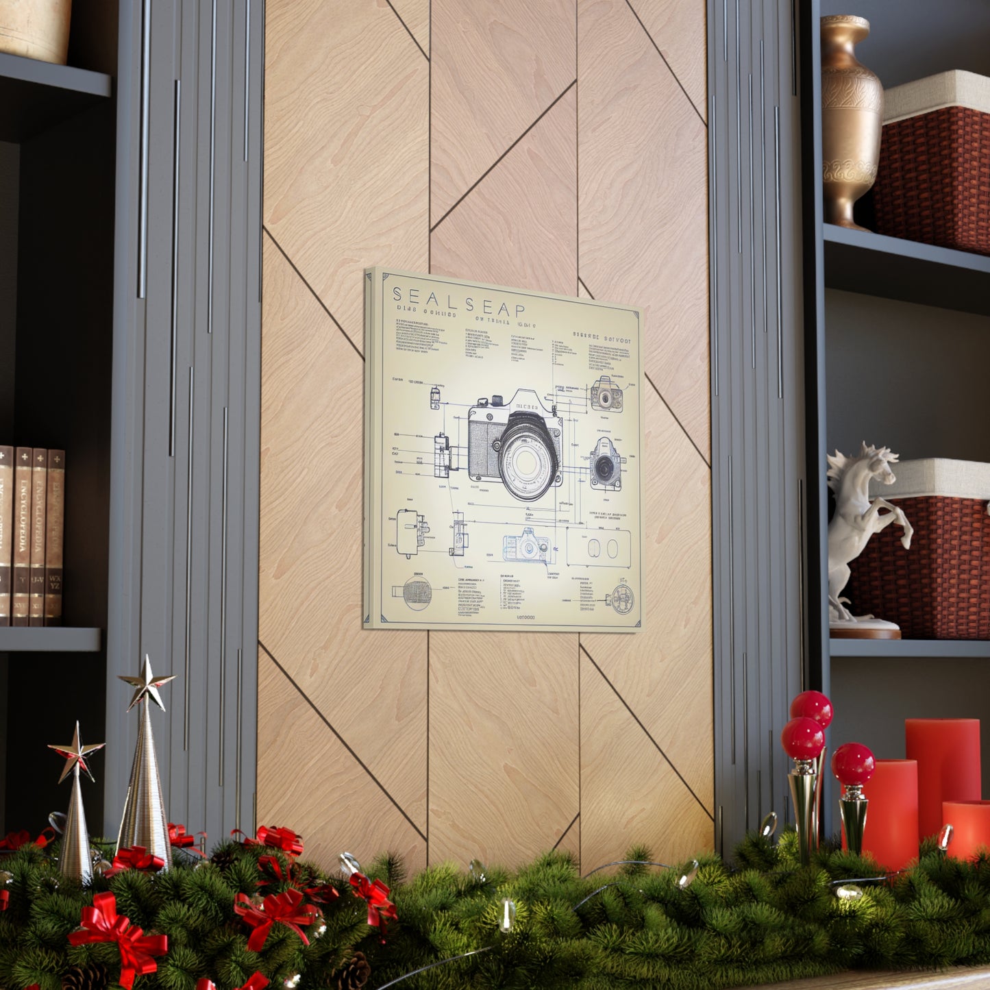 fə-ˈtä-grə-fər | Camera Aperture Technical Schematics | Canvas Gallery Wraps | AI Design Concepts | Version 6
