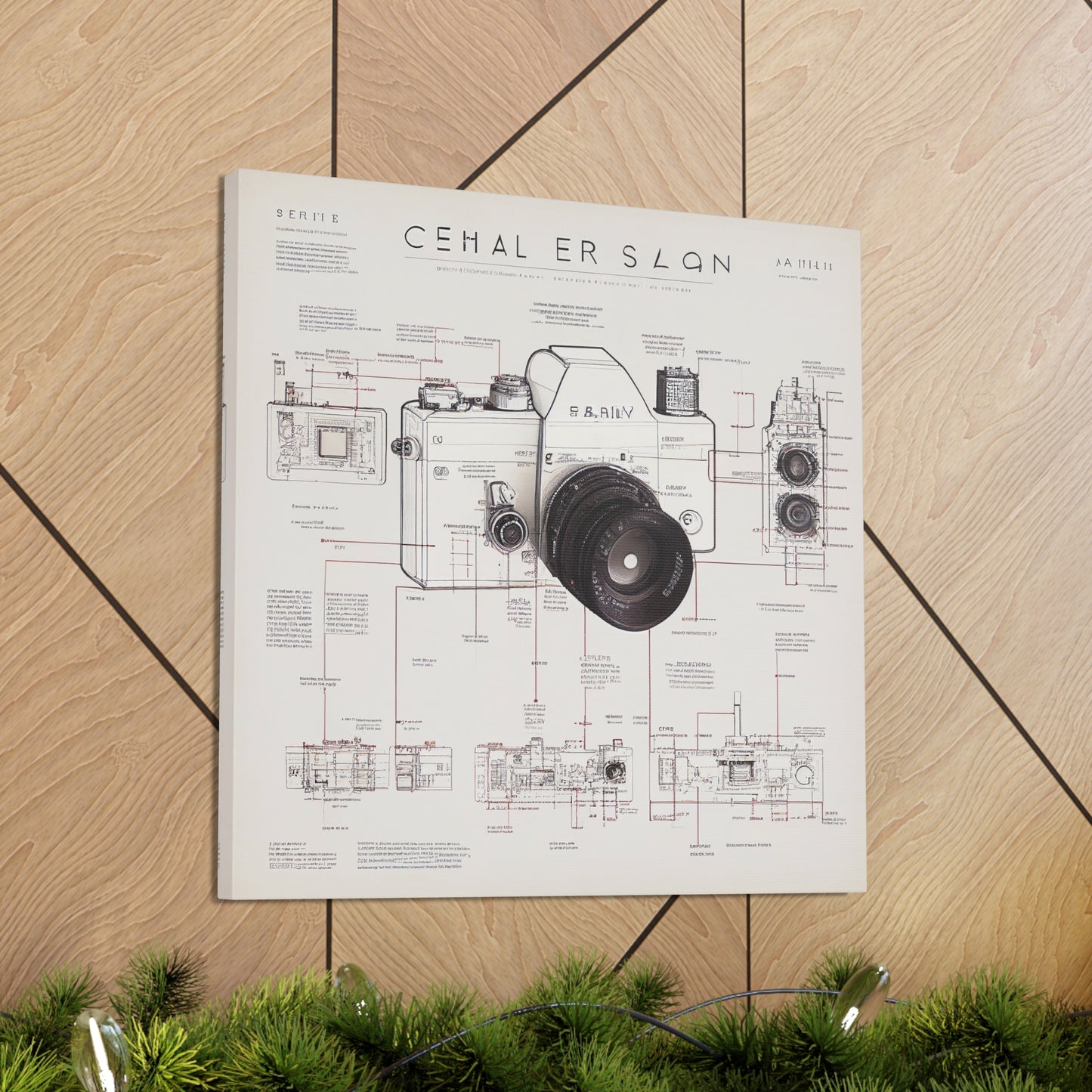 fə-ˈtä-grə-fər | Camera Aperture Technical Schematics | Canvas Gallery Wraps | AI Design Concepts | Version 17