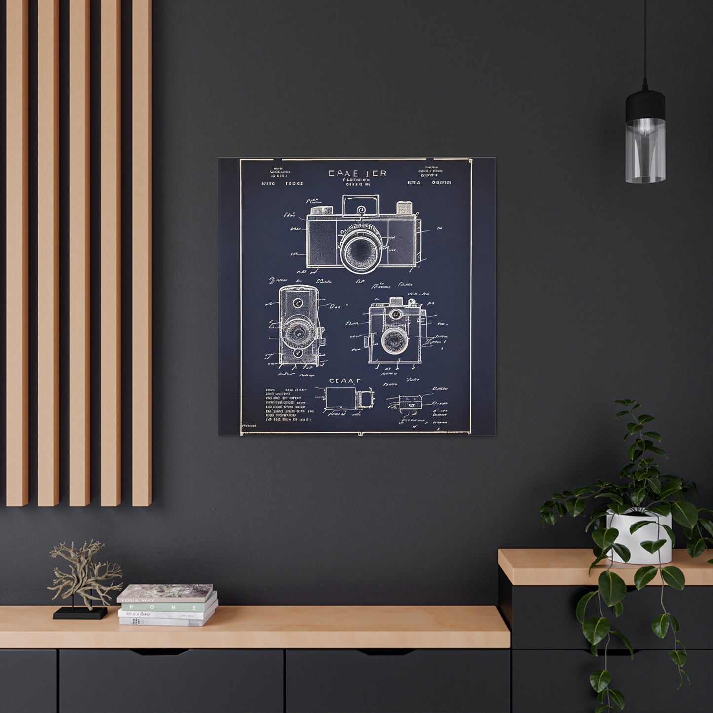 fə-ˈtä-grə-fər | Camera Aperture Technical Schematics | Canvas Gallery Wraps | AI Design Concepts | Version 11