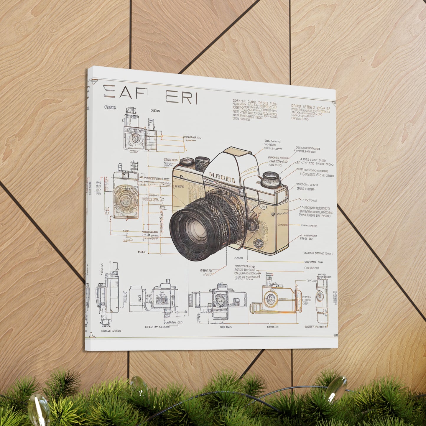 fə-ˈtä-grə-fər | Camera Aperture Technical Schematics | Canvas Gallery Wraps | AI Design Concepts | Version 12