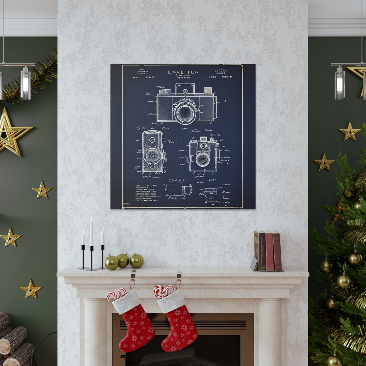 fə-ˈtä-grə-fər | Camera Aperture Technical Schematics | Canvas Gallery Wraps | AI Design Concepts | Version 11