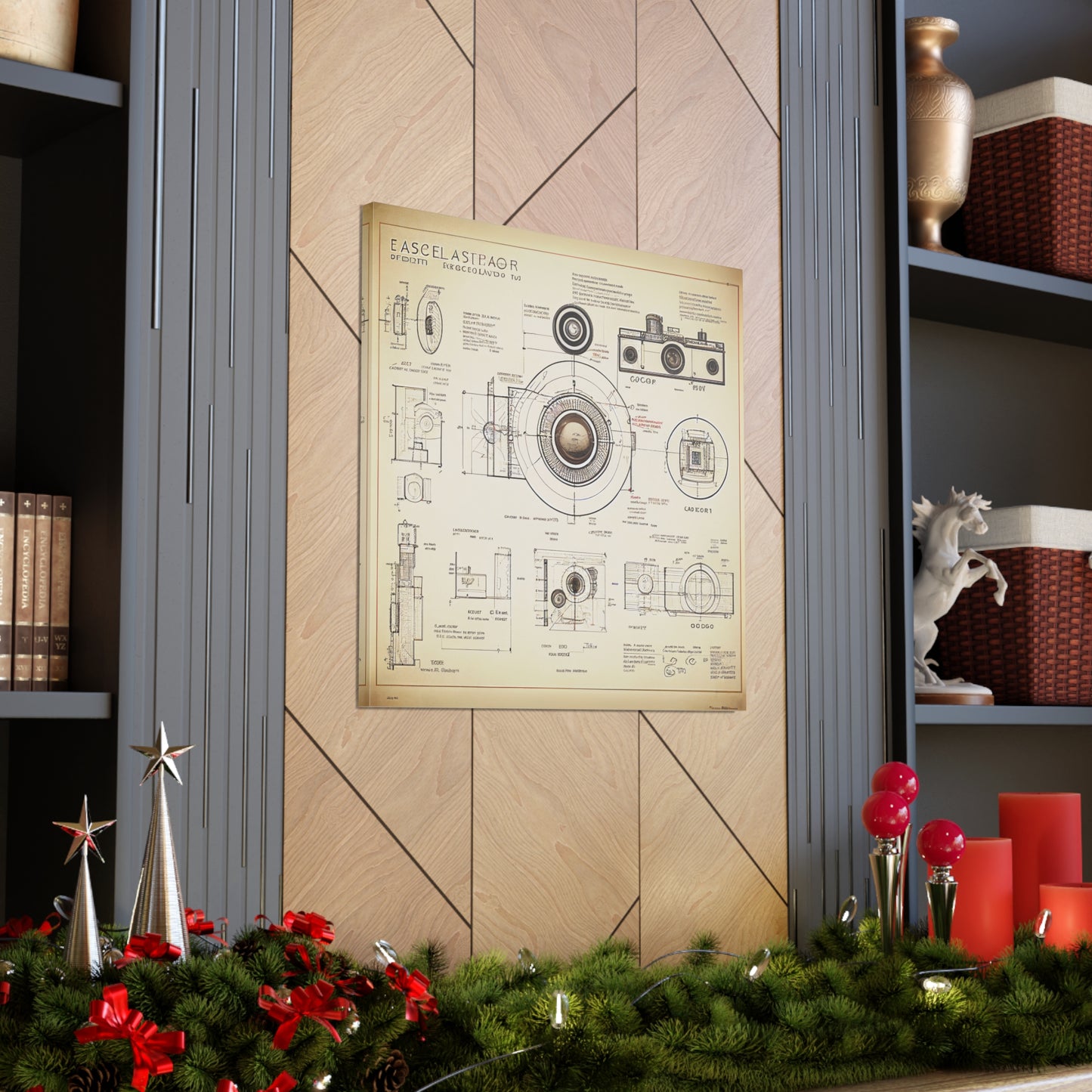 fə-ˈtä-grə-fər | Camera Aperture Technical Schematics | Canvas Gallery Wraps | AI Design Concepts | Version 1