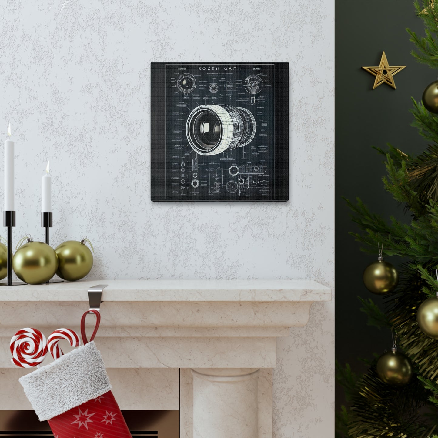 fə-ˈtä-grə-fər | Camera Aperture Technical Schematics | Canvas Gallery Wraps | AI Design Concepts | Version 16
