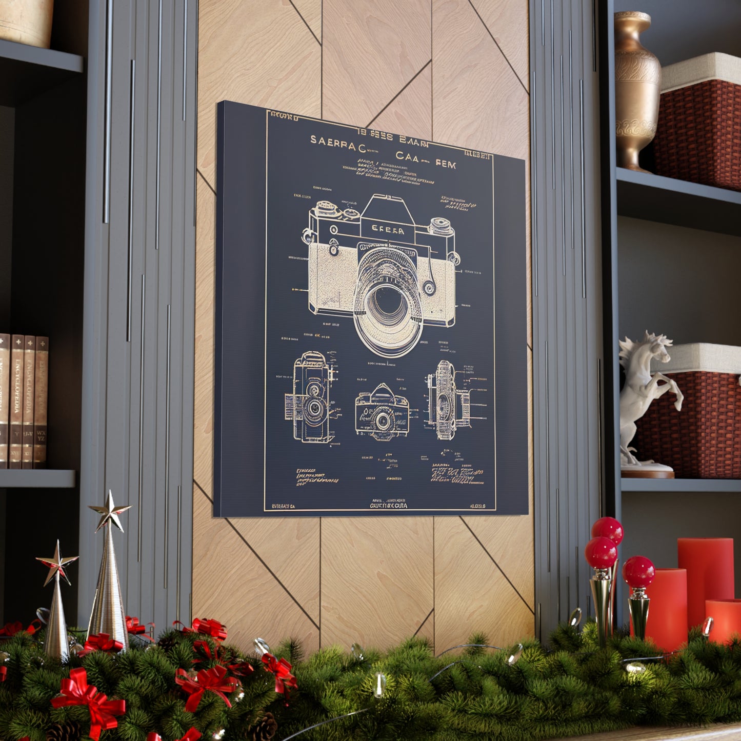 fə-ˈtä-grə-fər | Camera Aperture Technical Schematics | Canvas Gallery Wraps | AI Design Concepts | Version 5