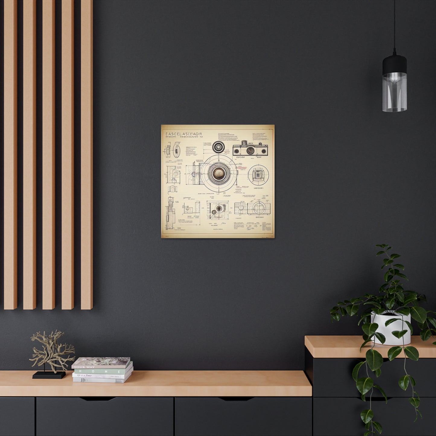 fə-ˈtä-grə-fər | Camera Aperture Technical Schematics | Canvas Gallery Wraps | AI Design Concepts | Version 1
