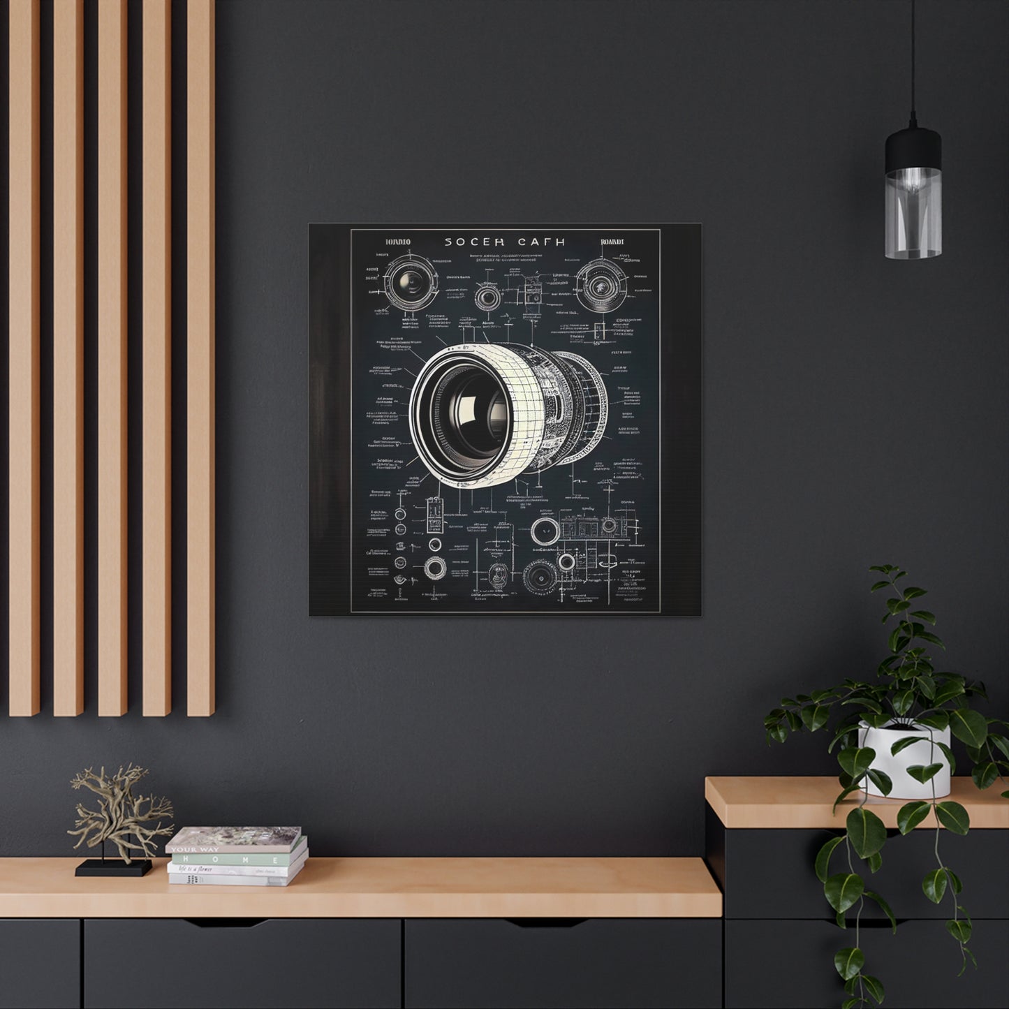 fə-ˈtä-grə-fər | Camera Aperture Technical Schematics | Canvas Gallery Wraps | AI Design Concepts | Version 16