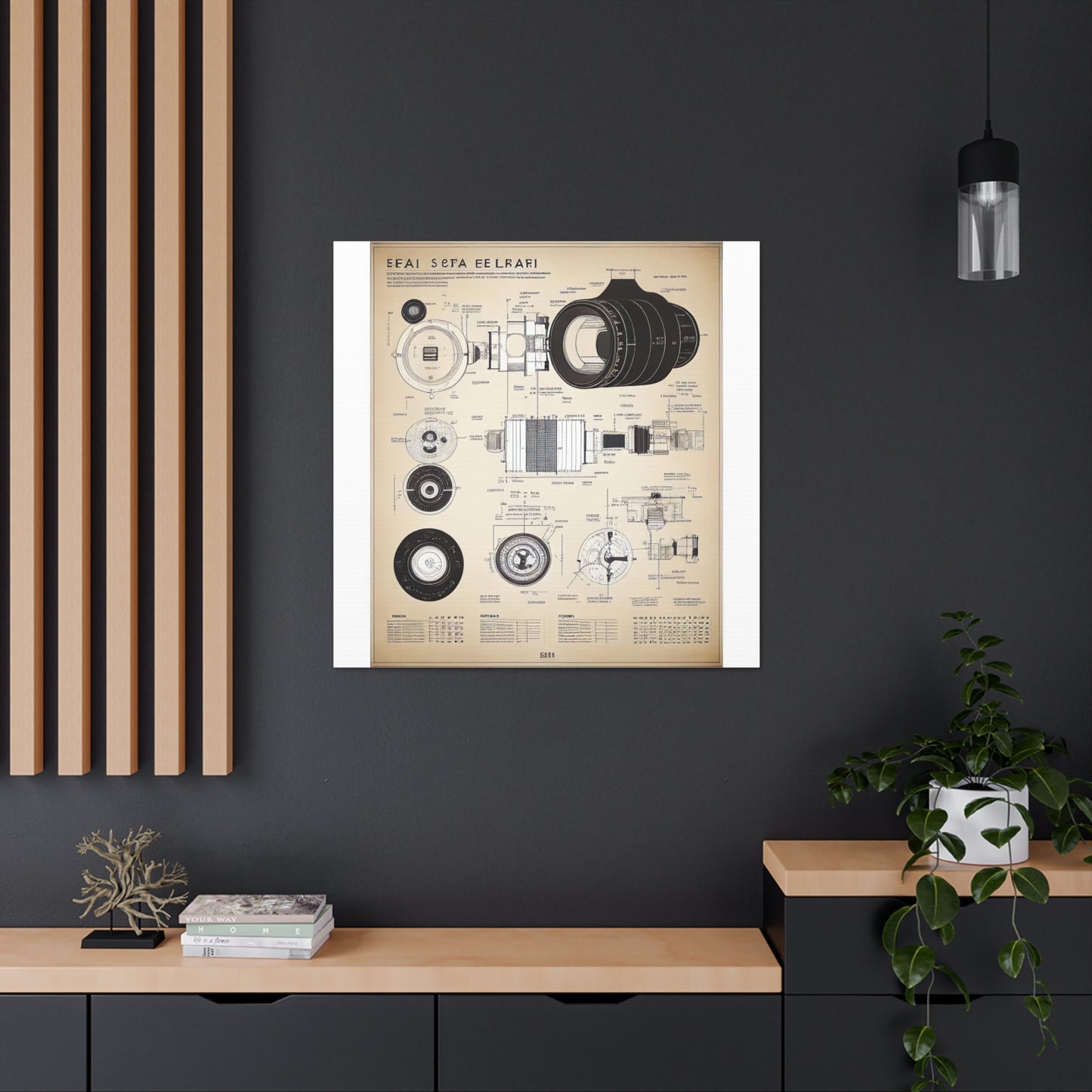 fə-ˈtä-grə-fər | Camera Aperture Technical Schematics | Canvas Gallery Wraps | AI Design Concepts | Version 4