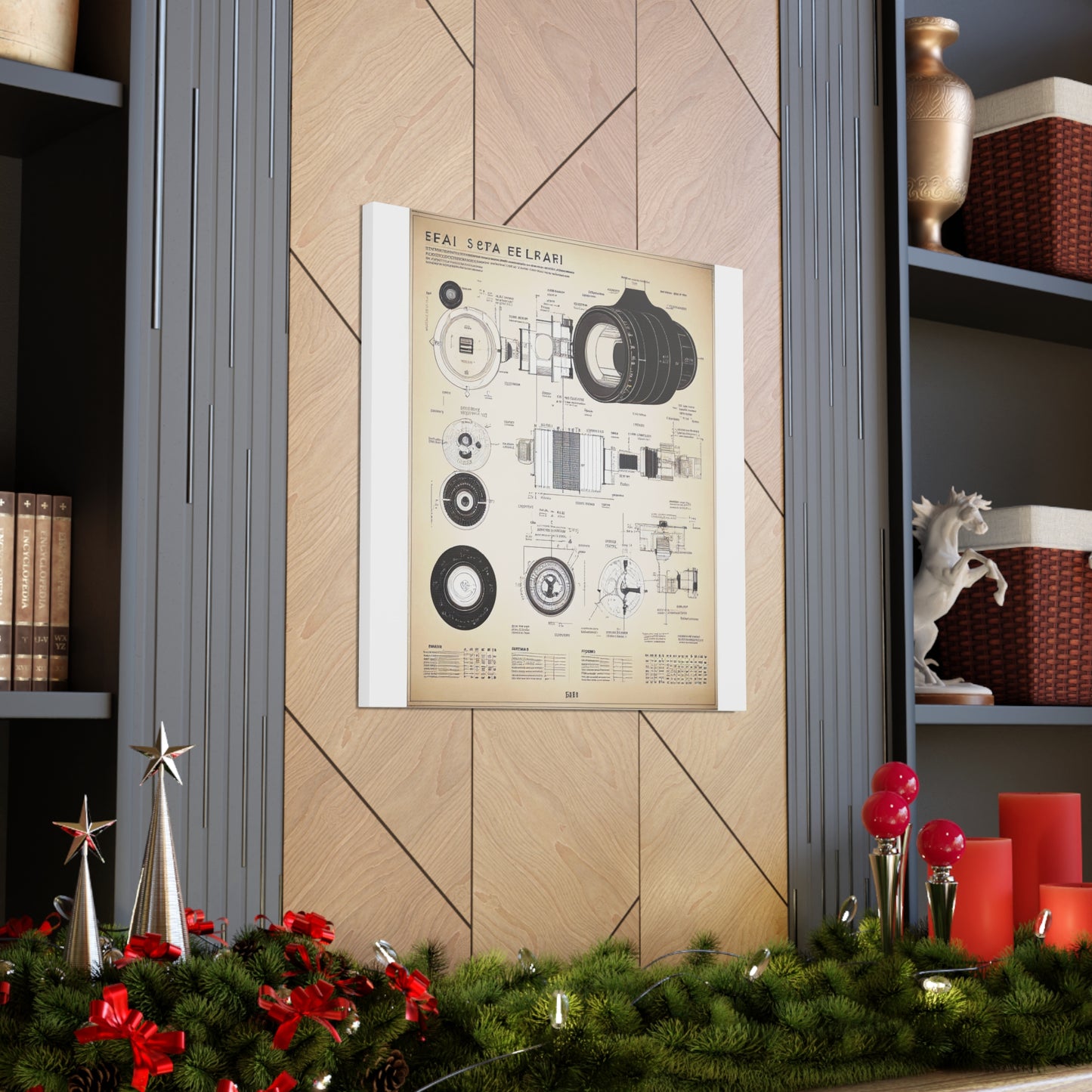 fə-ˈtä-grə-fər | Camera Aperture Technical Schematics | Canvas Gallery Wraps | AI Design Concepts | Version 4