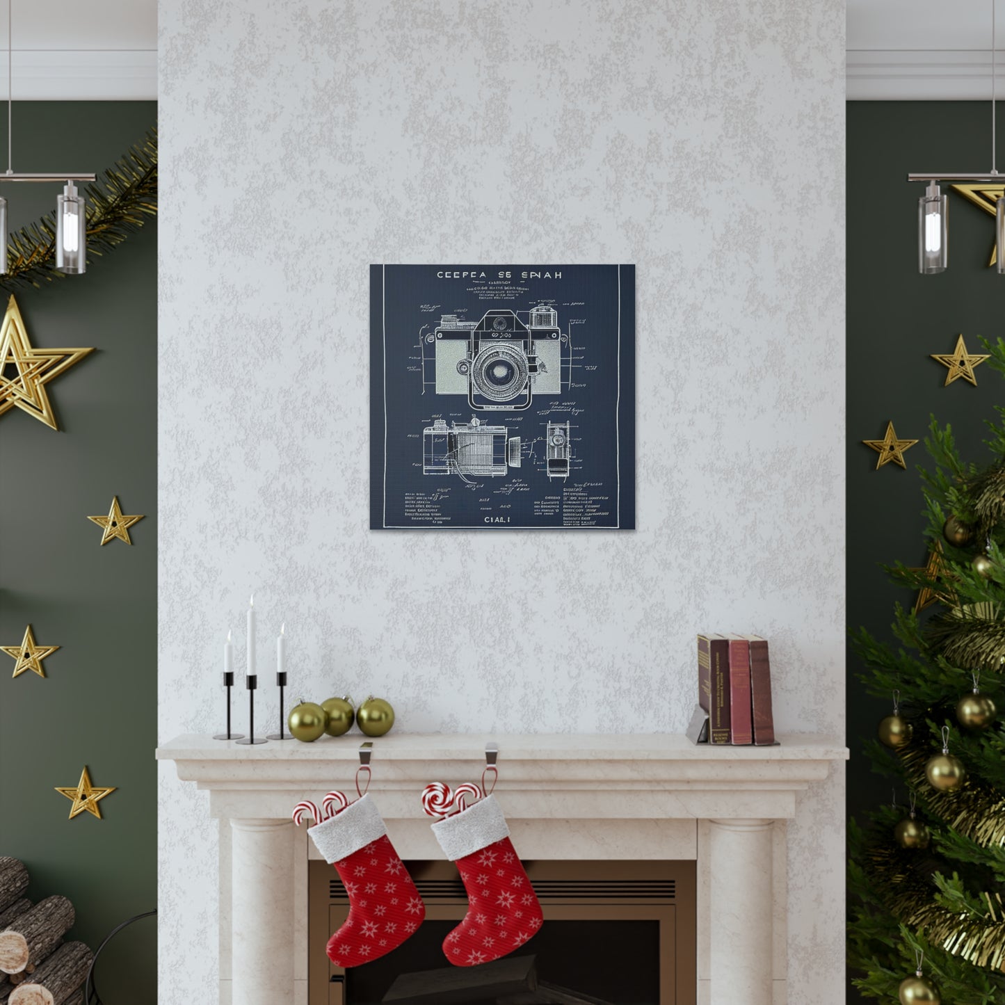 fə-ˈtä-grə-fər | Camera Aperture Technical Schematics | Canvas Gallery Wraps | AI Design Concepts | Version 10