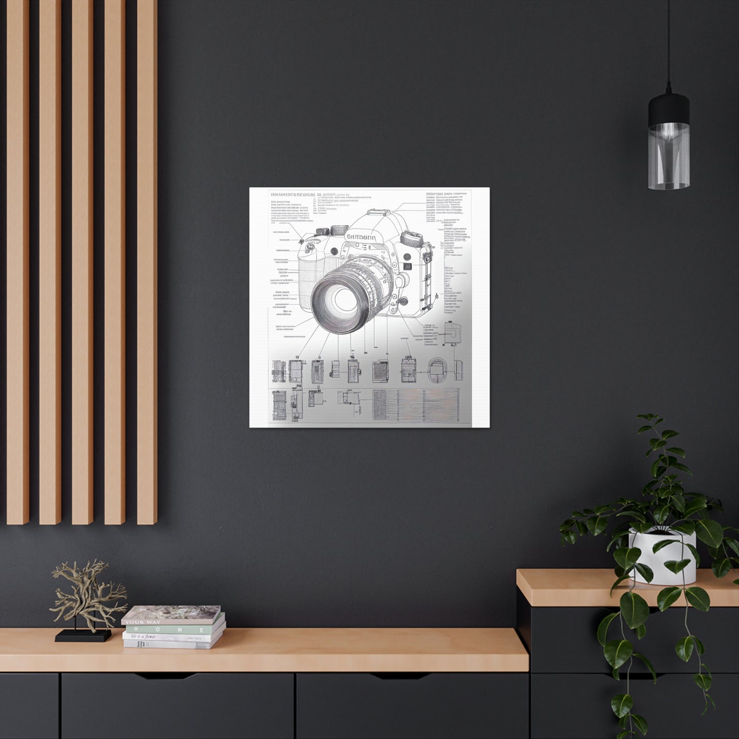fə-ˈtä-grə-fər | Camera Aperture Technical Schematics | Canvas Gallery Wraps | AI Design Concepts | Version 8
