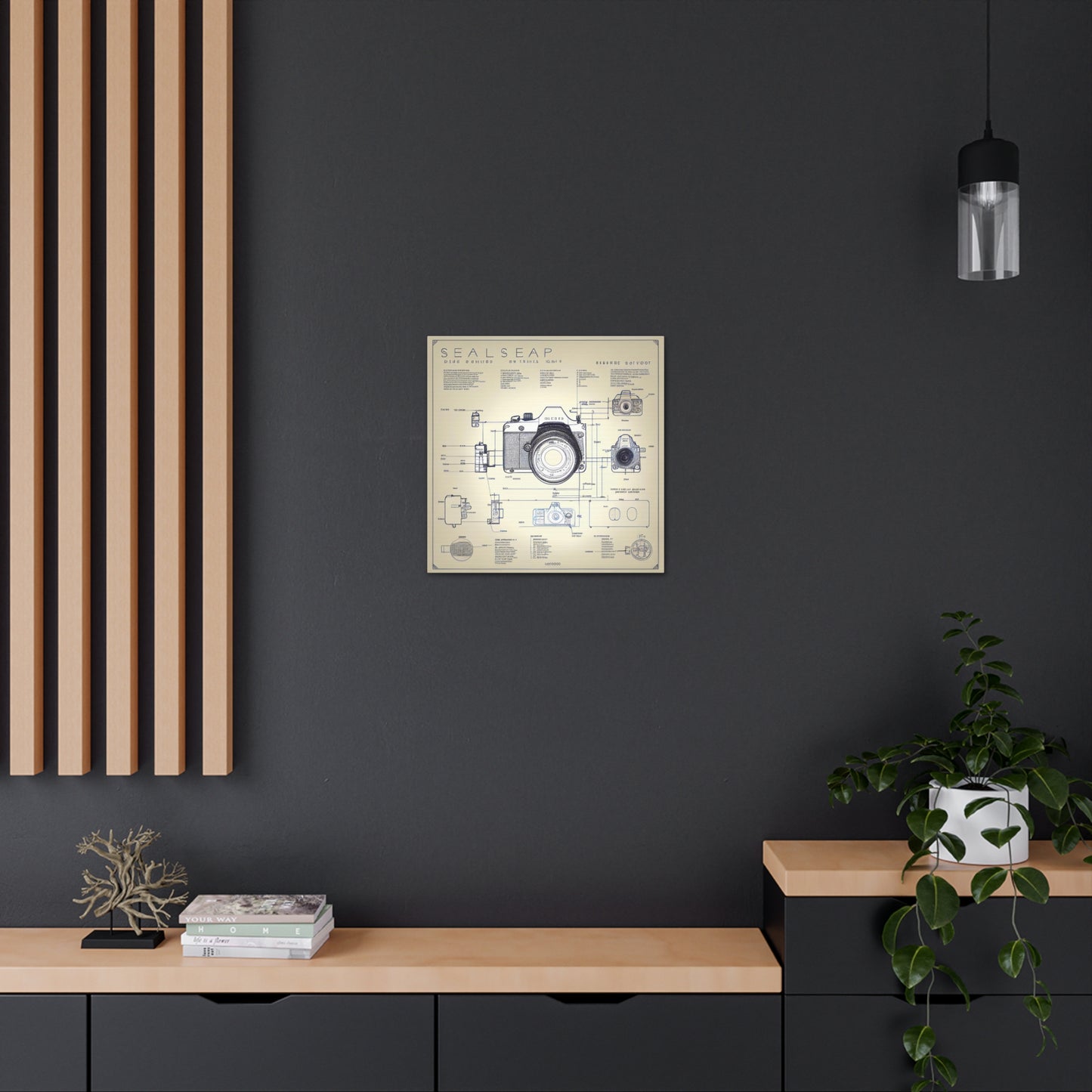 fə-ˈtä-grə-fər | Camera Aperture Technical Schematics | Canvas Gallery Wraps | AI Design Concepts | Version 6