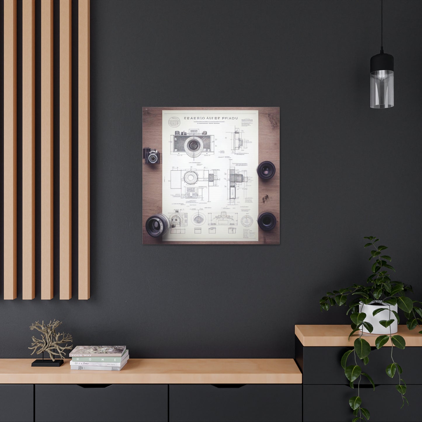 fə-ˈtä-grə-fər | Camera Aperture Technical Schematics | Canvas Gallery Wraps | AI Design Concepts | Version 14