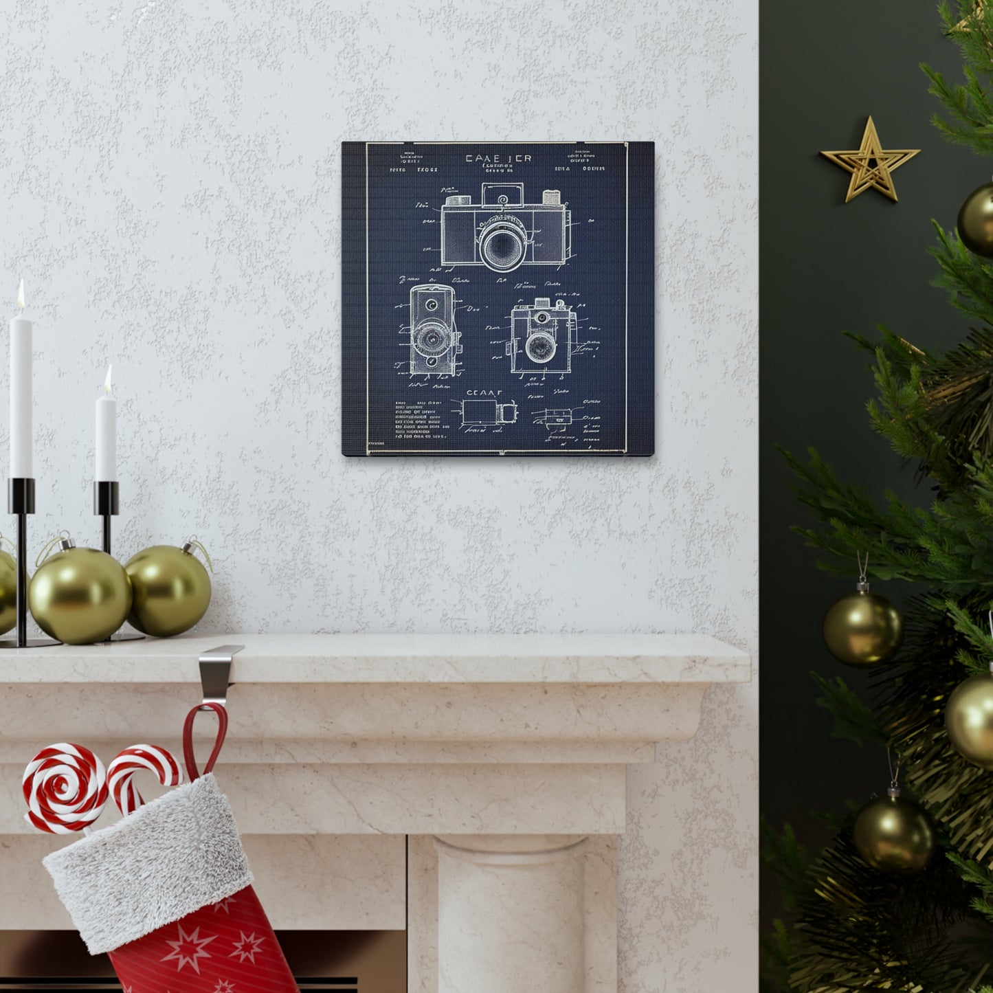 fə-ˈtä-grə-fər | Camera Aperture Technical Schematics | Canvas Gallery Wraps | AI Design Concepts | Version 11