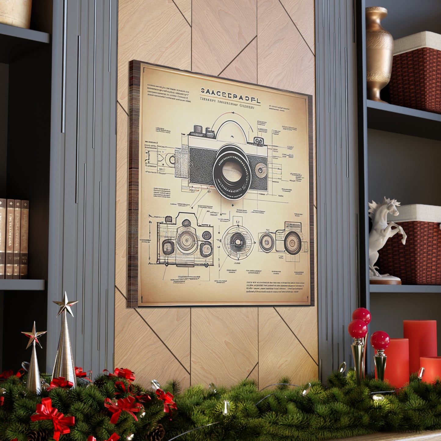 fə-ˈtä-grə-fər | Camera Aperture Technical Schematics | Canvas Gallery Wraps | AI Design Concepts | Version 15
