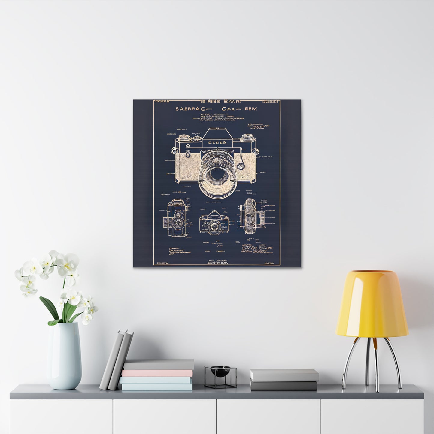 fə-ˈtä-grə-fər | Camera Aperture Technical Schematics | Canvas Gallery Wraps | AI Design Concepts | Version 5