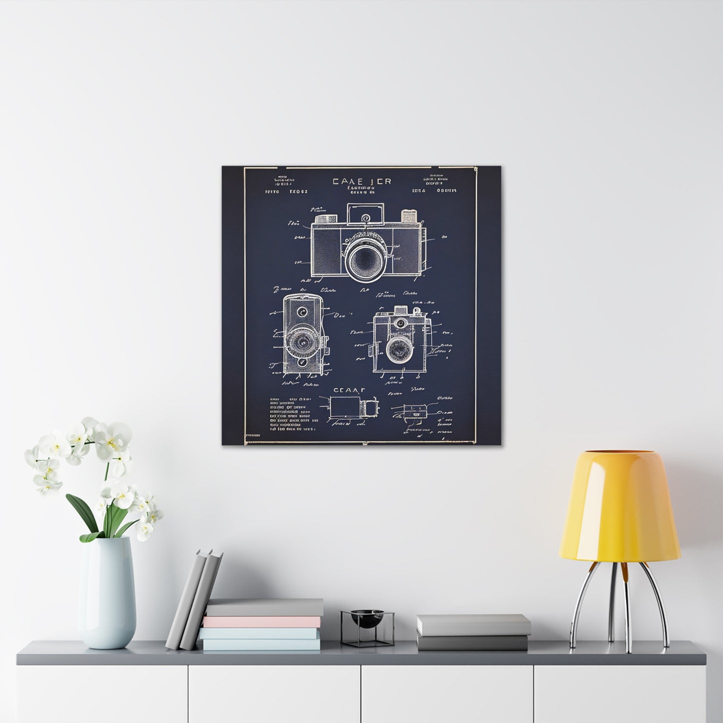 fə-ˈtä-grə-fər | Camera Aperture Technical Schematics | Canvas Gallery Wraps | AI Design Concepts | Version 11