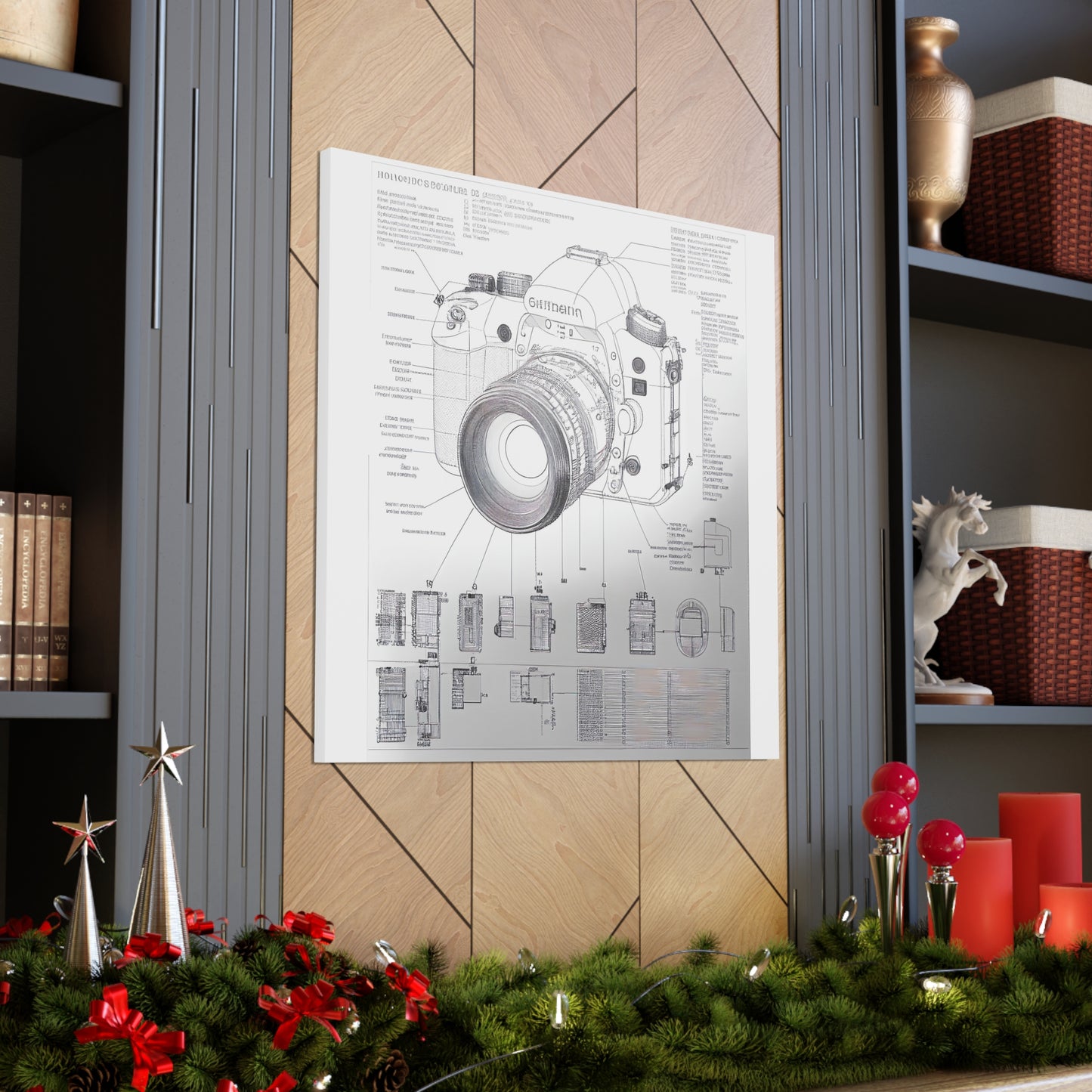 fə-ˈtä-grə-fər | Camera Aperture Technical Schematics | Canvas Gallery Wraps | AI Design Concepts | Version 8
