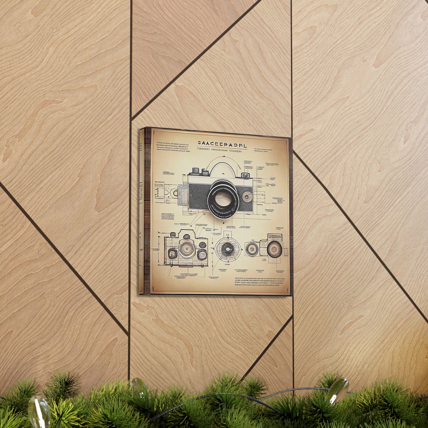 fə-ˈtä-grə-fər | Camera Aperture Technical Schematics | Canvas Gallery Wraps | AI Design Concepts | Version 15