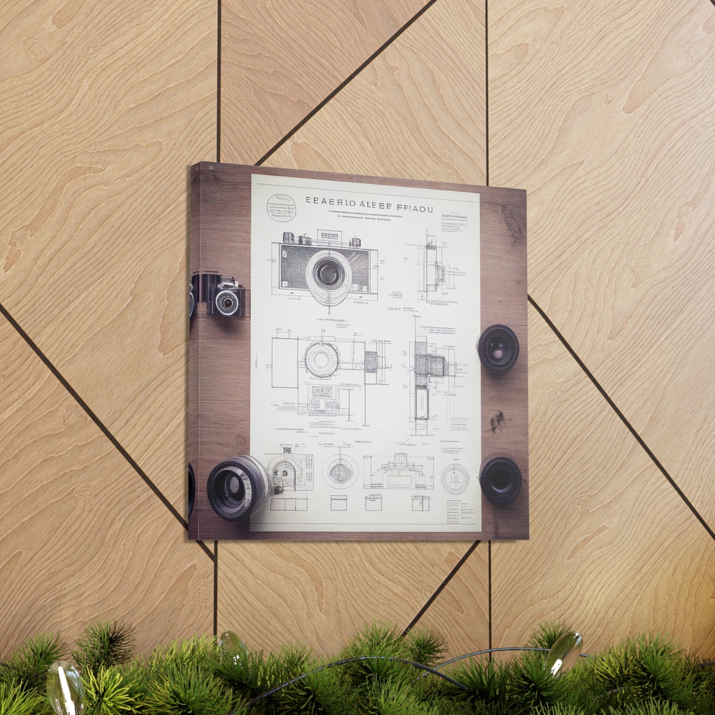 fə-ˈtä-grə-fər | Camera Aperture Technical Schematics | Canvas Gallery Wraps | AI Design Concepts | Version 14