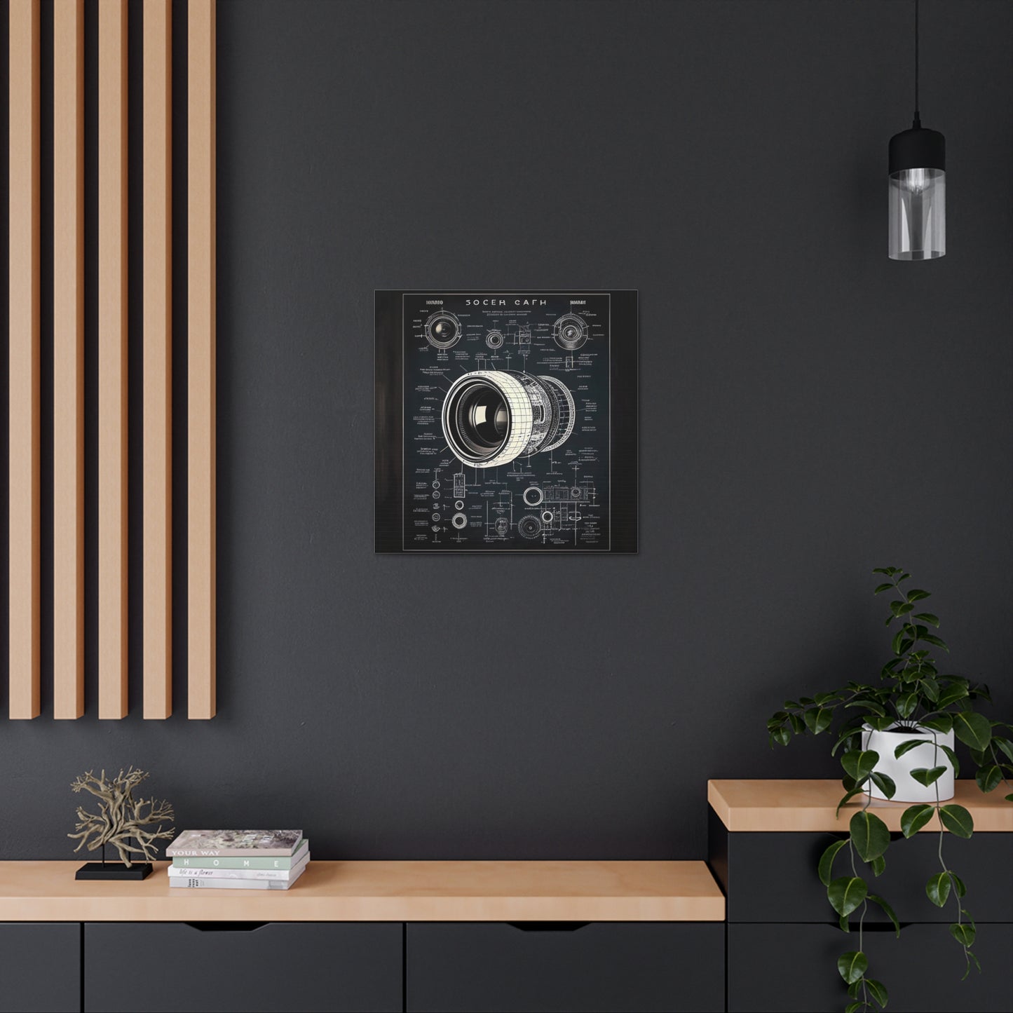fə-ˈtä-grə-fər | Camera Aperture Technical Schematics | Canvas Gallery Wraps | AI Design Concepts | Version 16