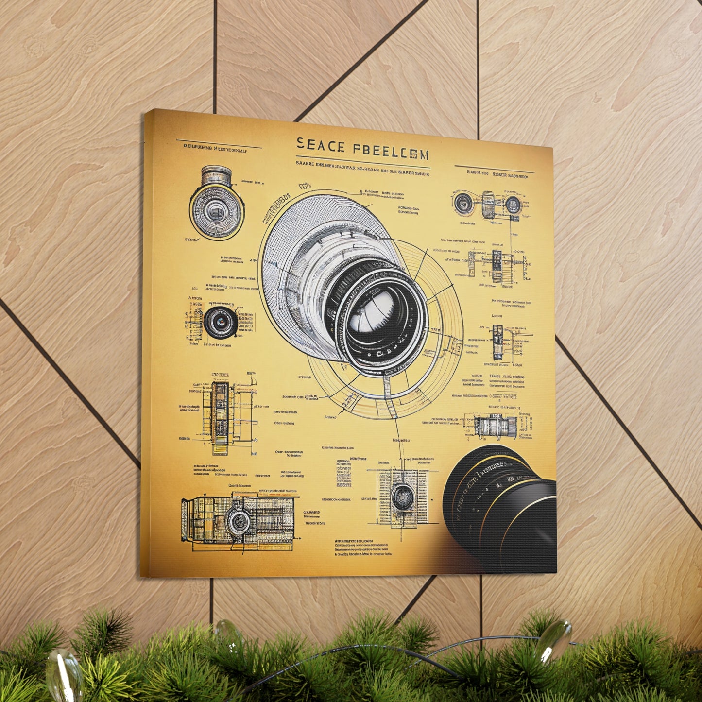 fə-ˈtä-grə-fər | Camera Aperture Technical Schematics | Canvas Gallery Wraps | AI Design Concepts | Version 2