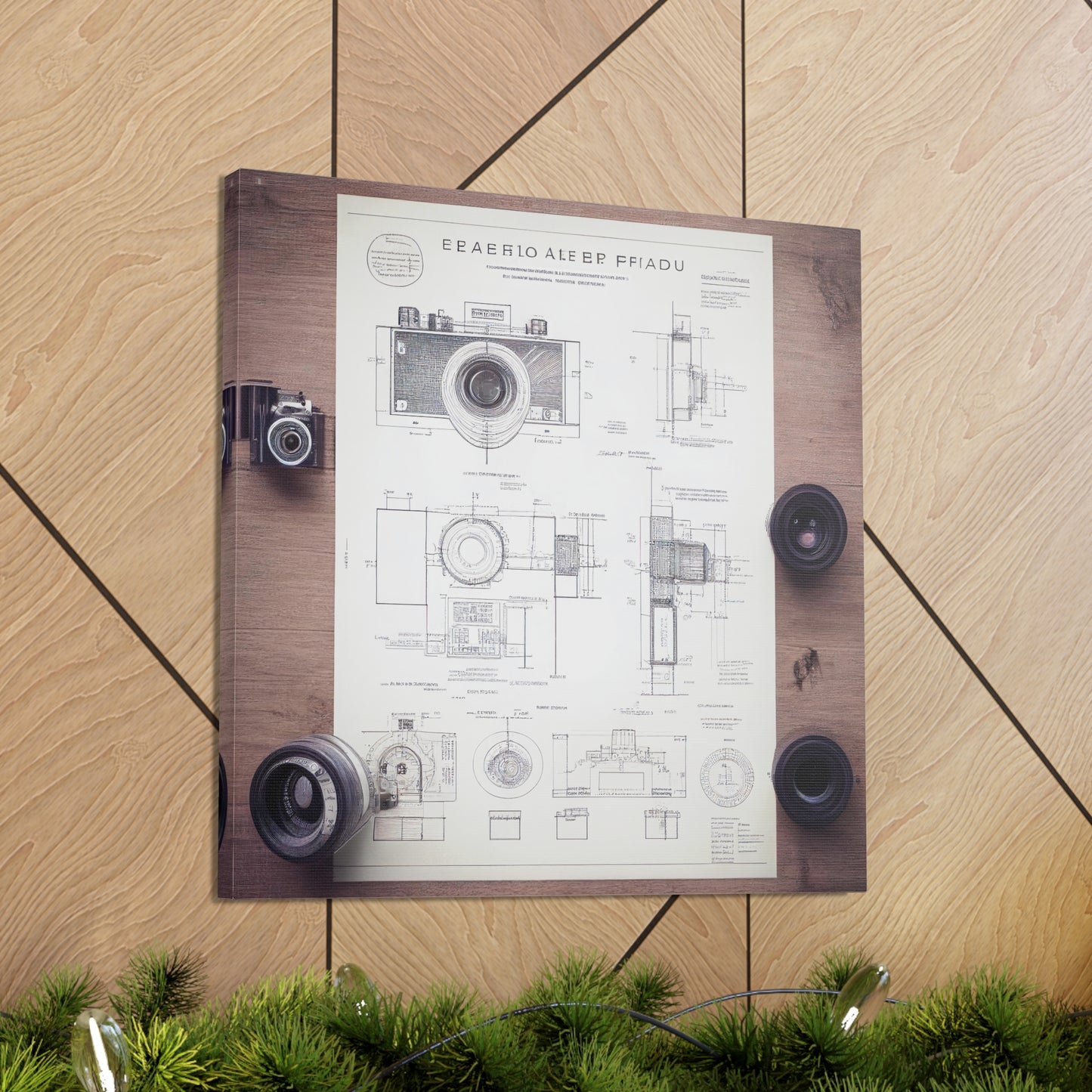 fə-ˈtä-grə-fər | Camera Aperture Technical Schematics | Canvas Gallery Wraps | AI Design Concepts | Version 14