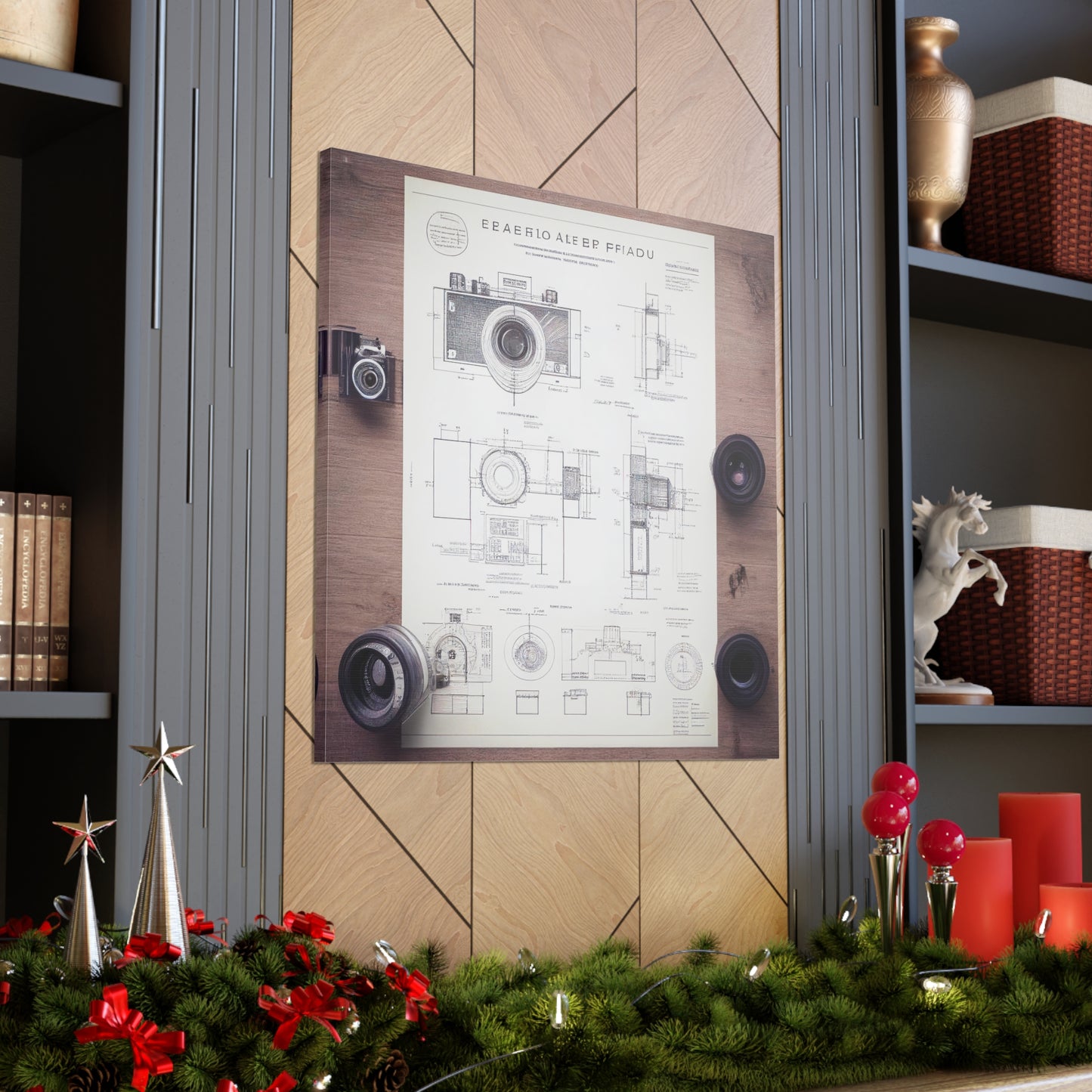 fə-ˈtä-grə-fər | Camera Aperture Technical Schematics | Canvas Gallery Wraps | AI Design Concepts | Version 14