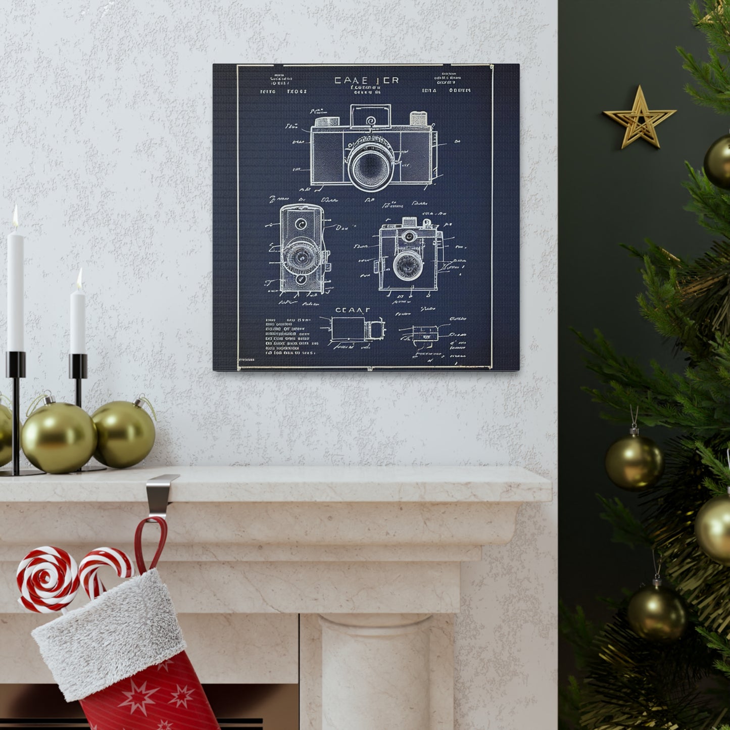 fə-ˈtä-grə-fər | Camera Aperture Technical Schematics | Canvas Gallery Wraps | AI Design Concepts | Version 11