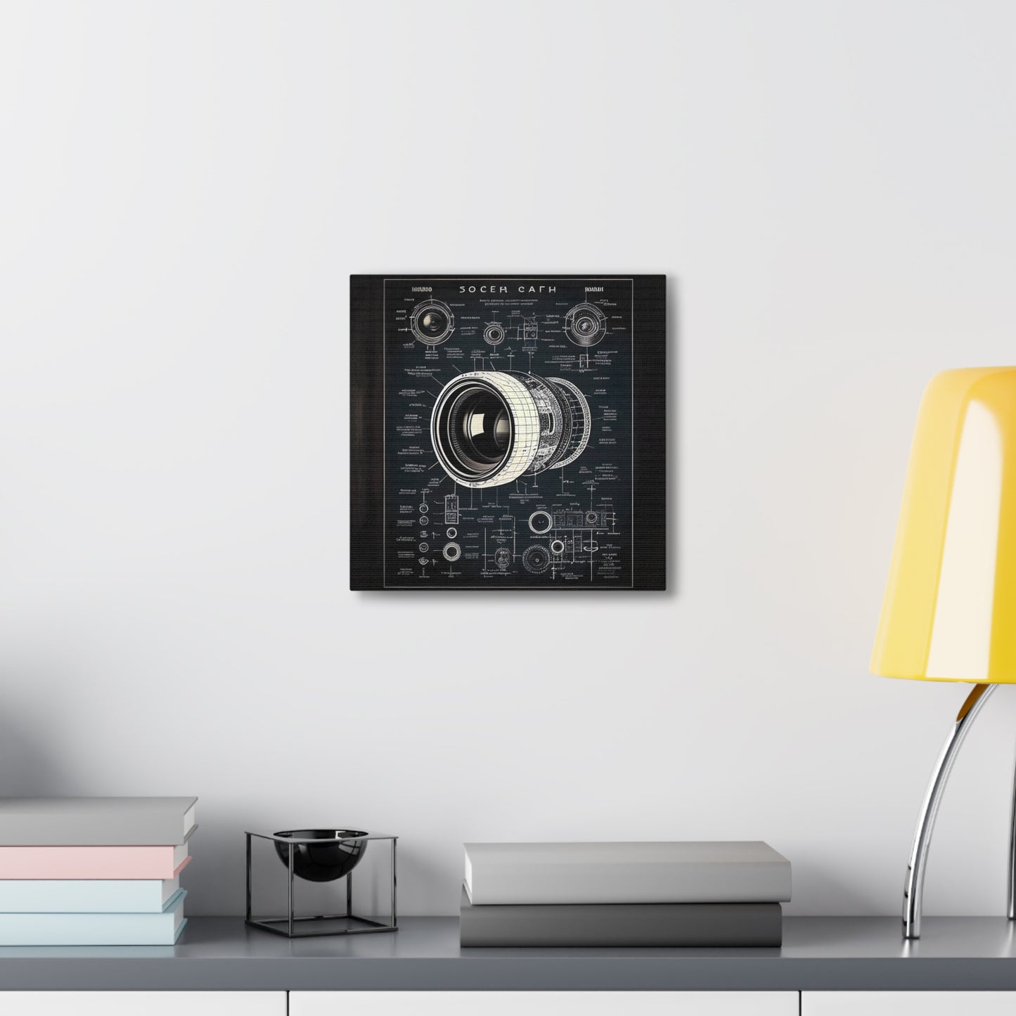 fə-ˈtä-grə-fər | Camera Aperture Technical Schematics | Canvas Gallery Wraps | AI Design Concepts | Version 16