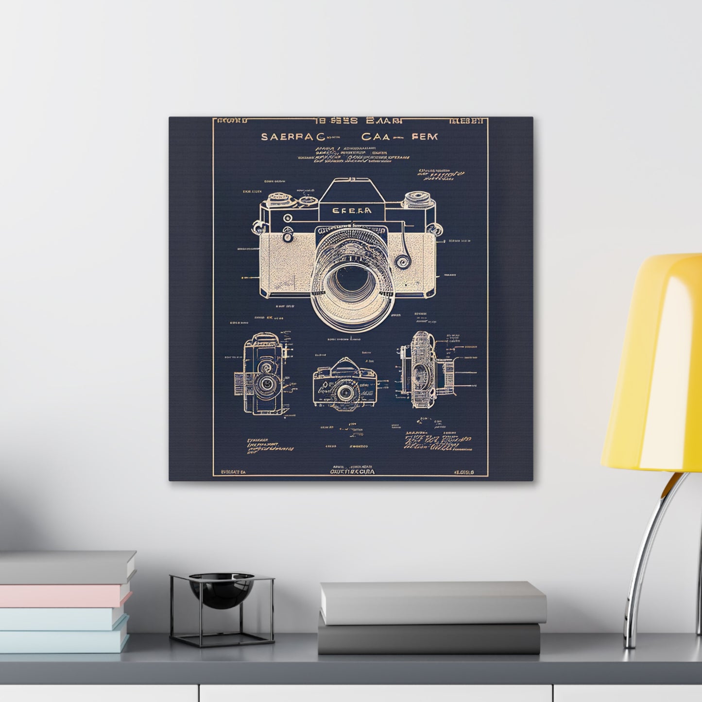 fə-ˈtä-grə-fər | Camera Aperture Technical Schematics | Canvas Gallery Wraps | AI Design Concepts | Version 5